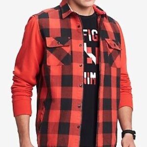 Tommy Hilfiger Denim Men's Bowery Classic-Fit Buffalo Plaid Shirt Medium